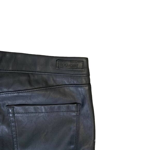 BLANKNYC Vegan Leather Bike shorts Stretch black Sz 26 banded waist flat front - Picture 7 of 15